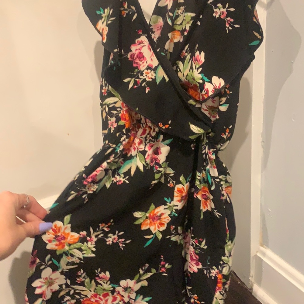 Women’s Flower Romper with Ruffled Top